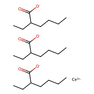 Cerous 2-ethylhexanoate structure