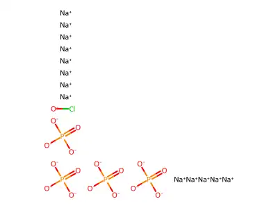 Tetrasodium;hypochlorite;phosphate structure