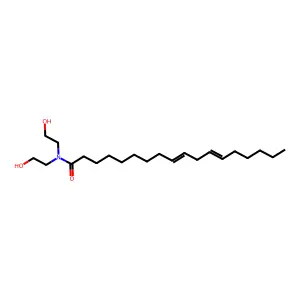 N,N-bis(2-hydroxyethyl)octadeca-9,12-dienamide structure