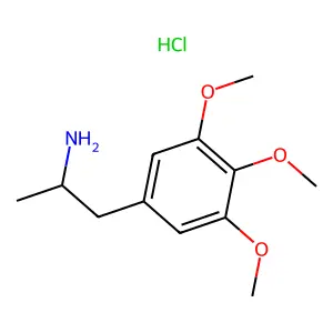 3,4,5-Trimethoxyamphetamine hydrochloride structure
