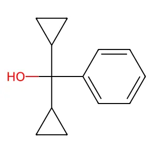Dicyclopropyl(phenyl)methanol structure