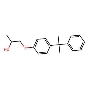 1-(p-(alpha,alpha-Dimethylbenzyl)phenoxy)propan-2-ol structure