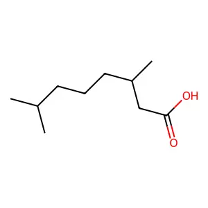 Octanoic acid, 3,7-dimethyl- structure
