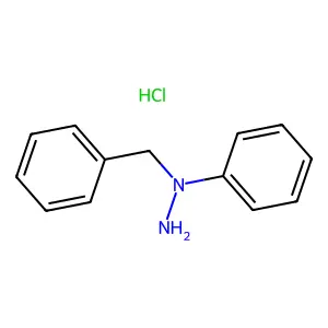 Hydrazine, 1-phenyl-1-(phenylmethyl)-, hydrochloride (1:1) structure