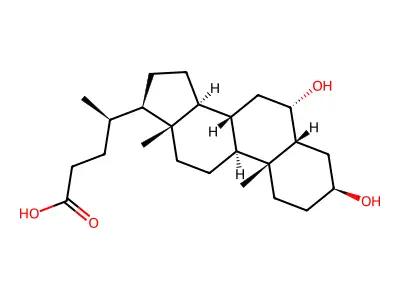 3alpha,6alpha-Dihydroxycholanic acid structure
