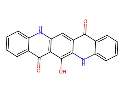 6-Hydroxy-5,12-dihydroquinolino[2,3-b]acridine-7,14-dione structure