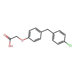 Acetic acid, 2-(4-(4-chlorobenzyl)phenoxy)- structure