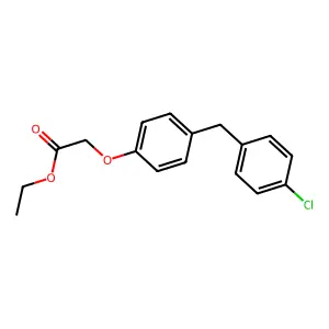 Acetic acid, 2-(4-(4-chlorobenzyl)phenoxy)-, ethyl ester structure