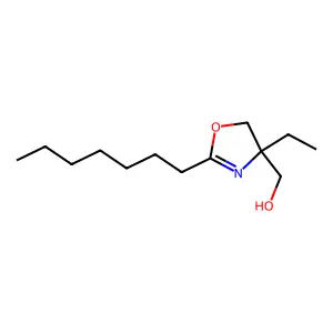 4-Ethyl-2-heptyl-2-oxazoline-4-methanol structure