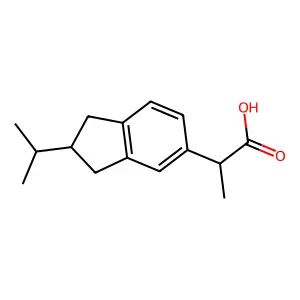 2-(2-Isopropyl-5-indanyl)propionic acid structure