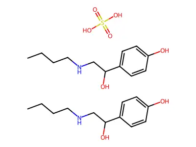 alpha-((Butylamino)methyl)-p-hydroxybenzyl alcohol sulfate structure