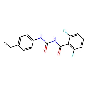 Benzamide, N-(((4-ethylphenyl)amino)carbonyl)-2,6-difluoro- structure
