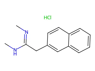 methyl-[N-methyl-C-(naphthalen-2-ylmethyl)carbonimidoyl]azanium;chloride structure