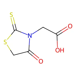 3-Thiazolidineacetic acid, 4-oxo-2-thioxo- structure