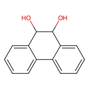 trans-9,10-Dihydroxy-9,10-dihydrophenanthrene structure