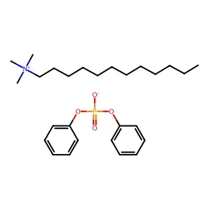 1-Dodecanaminium, N,N,N-trimethyl-, diphenyl phosphate (1:1) structure
