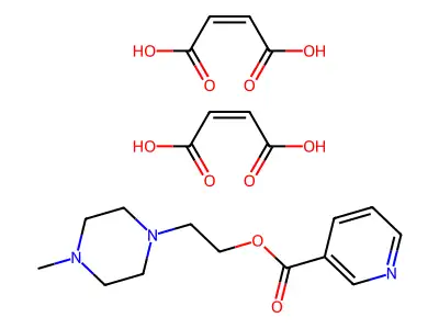 Bis(but-2-enedioic acid);2-(4-methylpiperazin-1-yl)ethyl pyridine-3-carboxylate structure