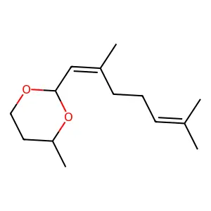 2-(2,6-Dimethylhepta-1,5-dienyl)-4-methyl-1,3-dioxane structure