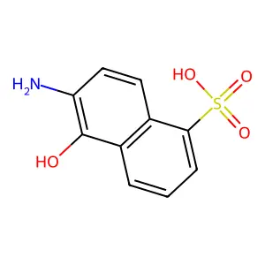 6-Amino-5-hydroxynaphthalene-1-sulphonic acid structure