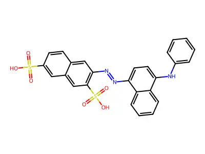 3-[(4-Anilinonaphthalen-1-yl)diazenyl]naphthalene-2,6-disulfonic acid structure