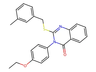3-(4-Ethoxyphenyl)-2-((3-methylbenzyl)thio)-4(3H)-quinazolinone structure
