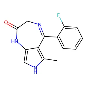 5-(2-Fluorophenyl)-6-methyl-3,7-dihydropyrrolo[3,4-e][1,4]diazepin-2(1H)-one structure