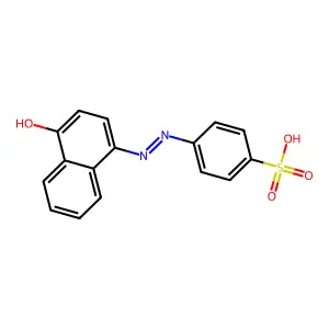 Benzenesulfonic acid, 4-(2-(4-hydroxy-1-naphthalenyl)diazenyl)- structure