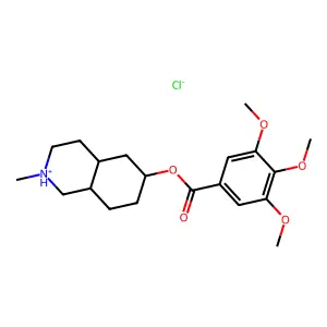 trans-2-Methyl-6-(3,4,5-trimethoxybenzoyloxy)decahydroisoquinoline hydrochloride structure