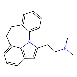 Indolo(1,7-ab)(1)benzazepine-1-ethanamine, 6,7-dihydro-N,N-dimethyl- structure