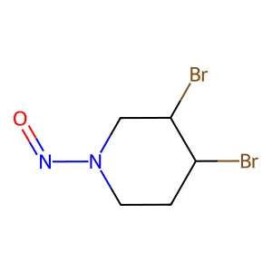 3,4-Dibromonitrosopiperidine structure