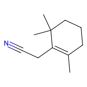 2,6,6-Trimethyl-1-cyclohexene-1-acetonitrile structure