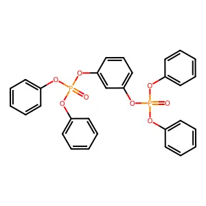Phosphoric acid, P,P'-1,3-phenylene P,P,P',P'-tetraphenyl ester structure