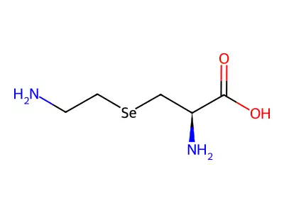 2-Amino-3-(2-aminoethylselanyl)propanoic acid structure
