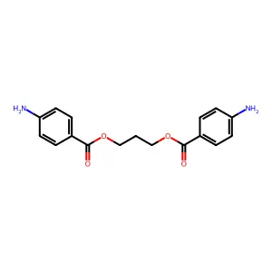 Trimethylene glycol di-p-aminobenzoate structure