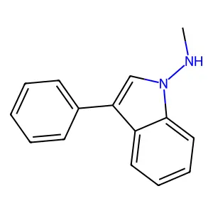 N-methyl-3-phenyl-1H-indol-1-amine structure