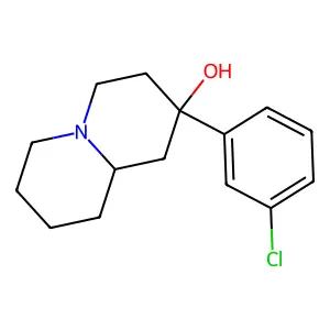 2H-Quinolizin-2-equatorial-ol, octahydro-2-axial-(3-chlorophenyl)- structure