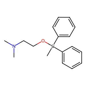 Ethylamine, N,N-dimethyl-2-((methyldiphenylsilyl)oxy)- structure