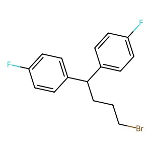1,1'-(4-Bromobutylidene)bis[4-fluorobenzene] structure