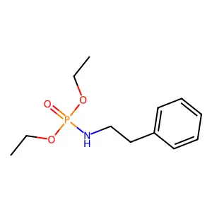 Diethyl phenethylphosphoramidate structure