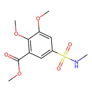 Methyl 2,3-dimethoxy-5-((methylamino)sulphonyl)benzoate structure
