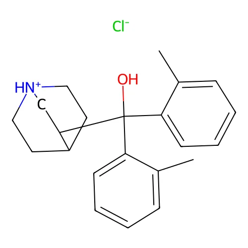 3-Quinuclidinemethanol, alpha,alpha-di-o-tolyl-, hydrochloride structure