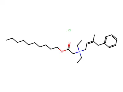(2-Decoxy-2-oxoethyl)-diethyl-(3-methyl-4-phenylbut-2-enyl)azanium chloride structure