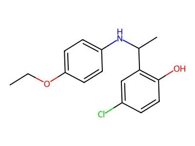 4-Chloro-2-[1-(4-ethoxyanilino)ethyl]phenol structure