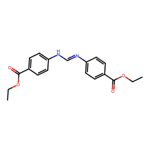 N,N'-Bis(4-ethoxycarbonylphenyl)formamidine structure