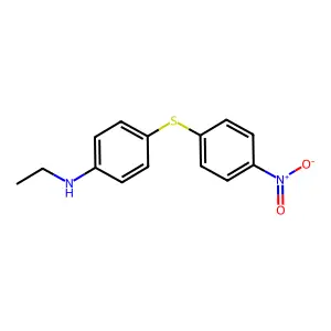 ANILINE, N-ETHYL-p-((p-NITROPHENYL)THIO)- structure