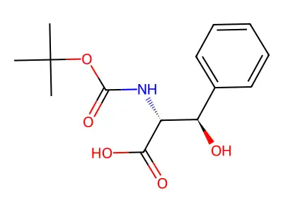 (2R,3R)-rel-2-((tert-Butoxycarbonyl)amino)-3-hydroxy-3-phenylpropanoic acid structure