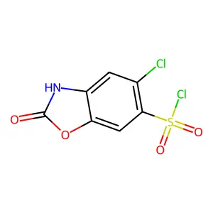 5-Chloro-2-oxobenzoxazoline-6-sulphonyl chloride structure