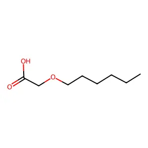Acetic acid, 2-(hexyloxy)- structure