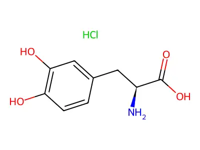 3-Hydroxytyrosine--hydrogen chloride (1/1) structure
