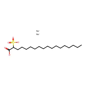 Octadecanoic acid, 2-sulfo-, sodium salt (1:2) structure